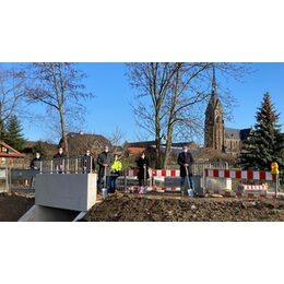 Baustellenbesichtigung des Bürgermeisters in Müntz und Hasselsweiler